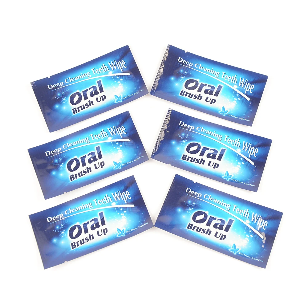 

CE Approved Dental Teeth Cleaning Oral Finger Wipe Tooth Whitening Wipe, Blue