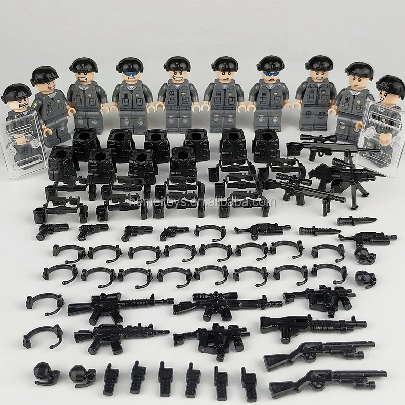 Police Boat Toy Military Army Police SET With Weapons & Minifigures FREE TOY 
