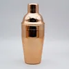 Copper Cocktail Shaker Bar Set: Weighted Boston Shakers, Strainer, Double Jigger, Spoon, ice Tong and Liquor Poure