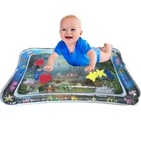 

Eco-friendly PVC Tummy Time Inflatable Infant Water Play Mat with Animal Floating for Baby