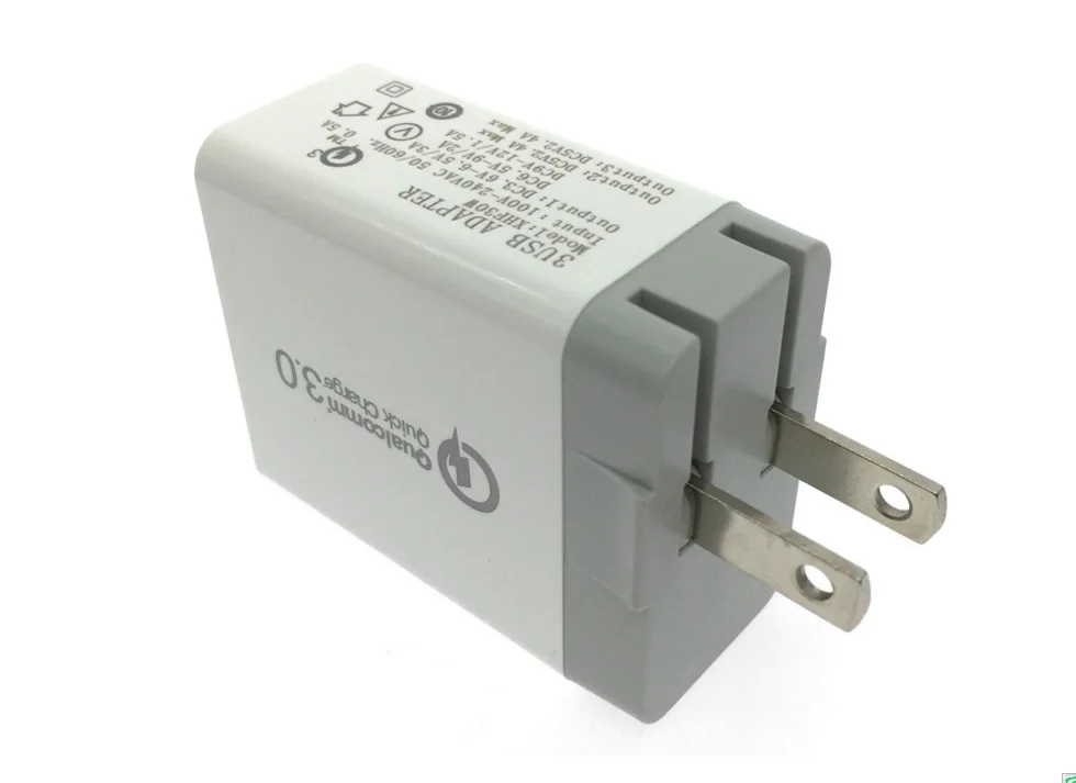 Usb Quick Charger 3 Port 30w Travel Charger Qualcomm Quick Charge 3.0 Foldable US Plug Usb Wall Charger