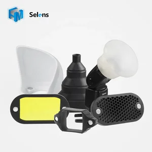 Selens Magnetic Flash Modifier Light Control Kit Honeycomb Grid Sphere Bounce Snoot Gel For Canon Nikon YongNuo Pentax