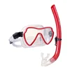 Wholesale Cheap wave silicone tempered glass frameless mask diving set