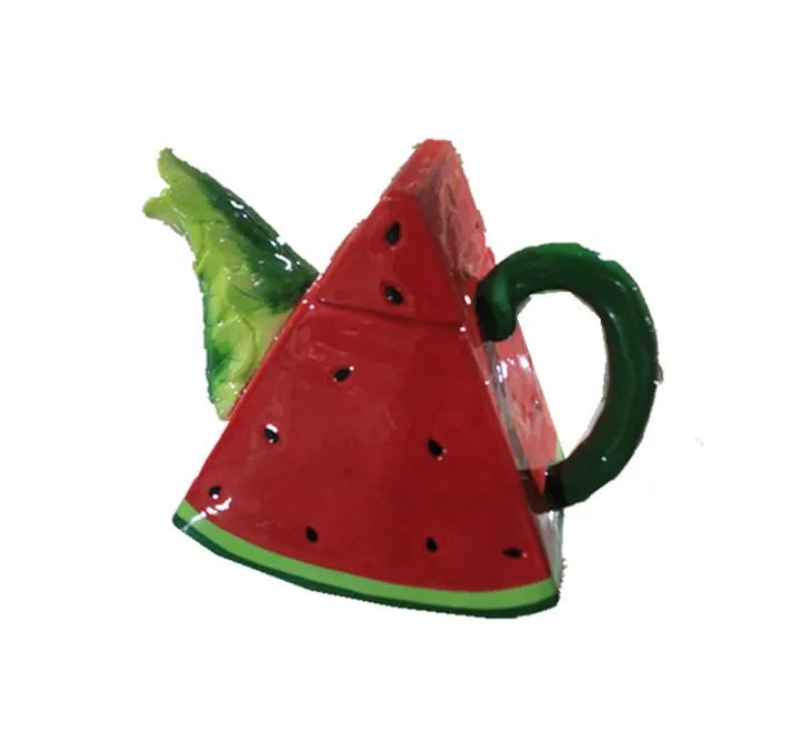 Wholesale Unique Decor Watermelon Shape Teapots Ceramic Buy Teapot