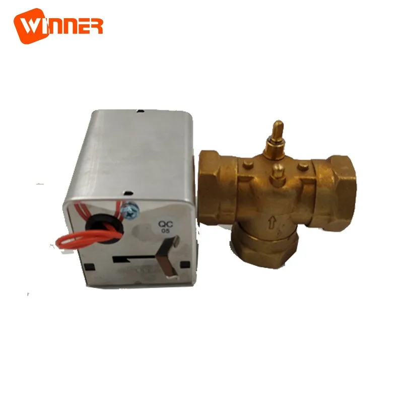 2 way DN20 spring return valves auto on off with spring for HVAC systems heating water pipes