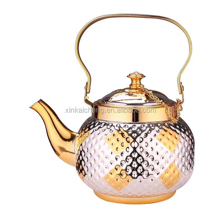 

Hot sale item gold silver Arabia style 1.2L 1.6L 2.0L Stainless Steel Teapot, Gold/ purple/ pink and so on