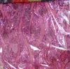 2017 Best sell plain embroidery fabric of 100% Polyester with beads for dress