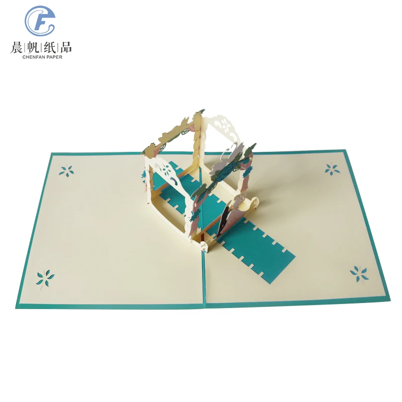
handmade pop up wedding invitation card wedding gift 