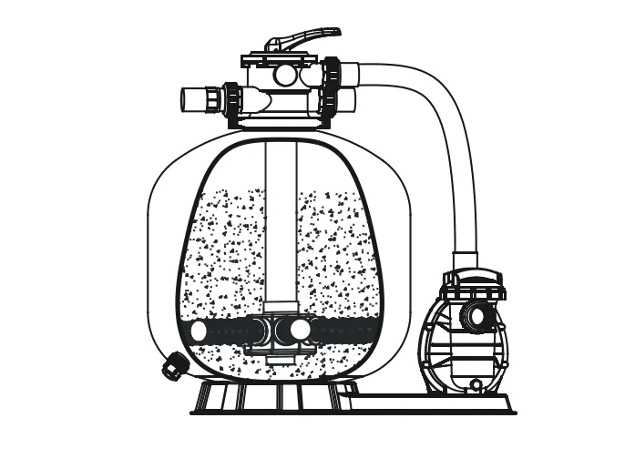 Схема песочного фильтра для бассейна