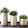 Metal different size combination flower vase with flower planter pot decoration