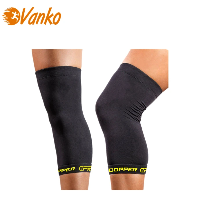 

Amazon Hot Sell Pain Relief Anti-slip Compression Nylon Infused Copper Knee Sleeve, Black