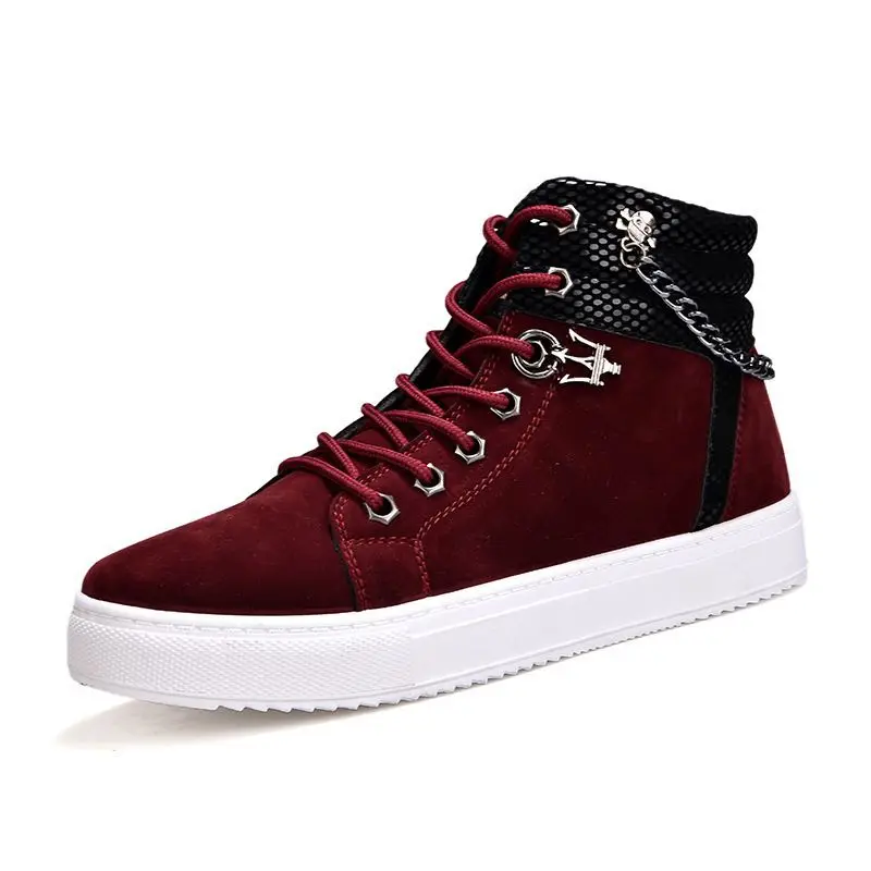 2022 new design male light weight zipper fashion shoes  height increasing mens high top sneakers