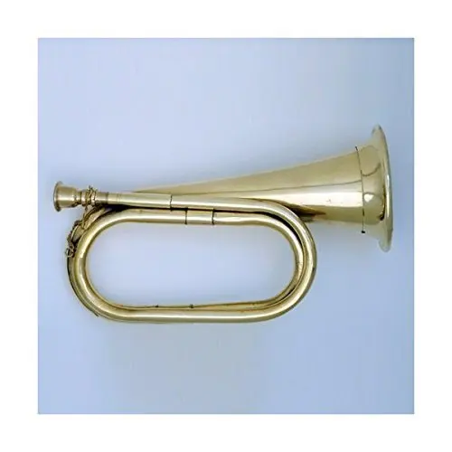 Chopra Bugle Civil War Era Solid Brass Military Cavalry Horn with Batch 