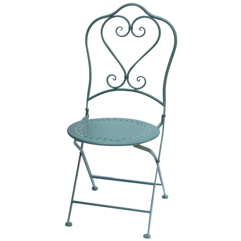 Wrought Iron Folding Garden Outdoor Chair - Buy Outdoor Chair,Garden