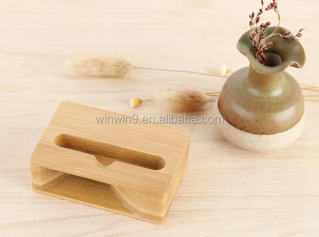 Real Wood Loud-Speaker Accessory for IPhone Bamboo Mini Speaker for Mobile Phone