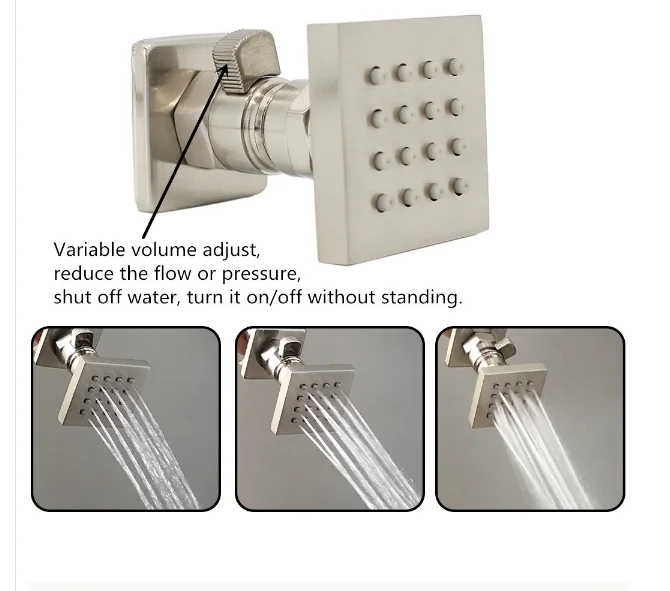 Brass Body Massage Spray Shower Jets Shower Body Jets,Adjustable Shut