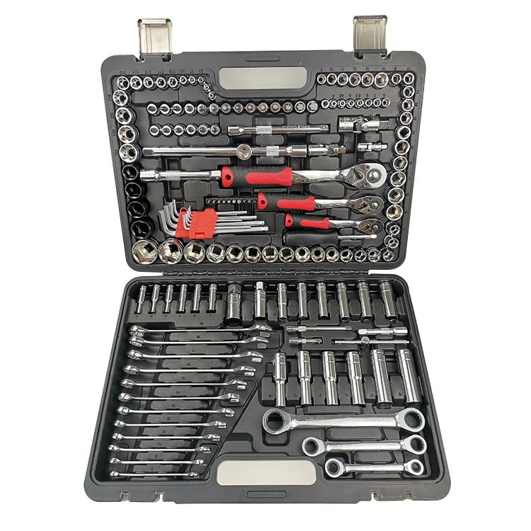 
TECUNIQ Wholesale Auto Repair Box Hand Tool Set 150pcs Vehicle Car Repair Wrench Tool Box Set Kits 