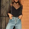 TS03 Sexy Mesh Shiny Long Sleeve T Shirt Women Spring Transparent Club Party Black Tee Shirts Sexy Thin O Neck Short Tops