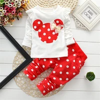

2020 New kids clothes girl baby long sleeve cotton Minnie casual suits baby clothing retail children suits