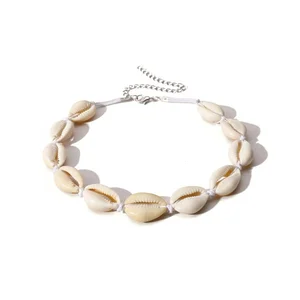 Boho Seashells Collar  Necklace for  Natural Shells Bohemian Jewelry Simple Chokers for Woman Girls Gifts