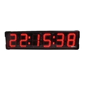 digital watch with red digits