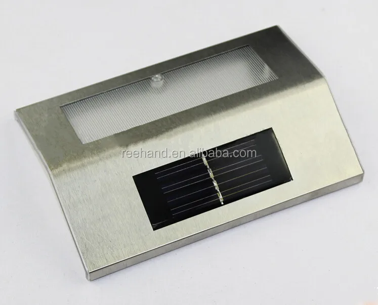 

Free Shipping 2 leds solar outdoor step light garden corridor stair lamp stainless steel material