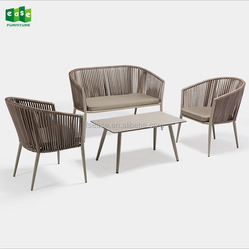Muebles De Jardín Apilables,Silla De Mimbre De Aluminio Para Comedor Al