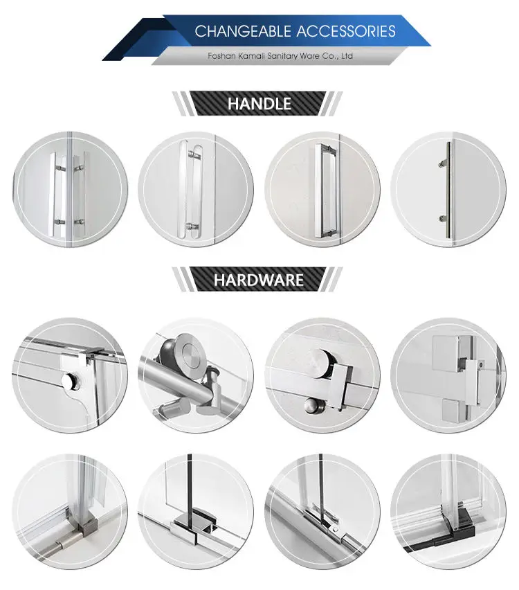 KAMALI Manufacturer Price Wholesale Customizable 304SS Sliding Rectangle Tempered Glass Shower Room, bathroom shower cabin
