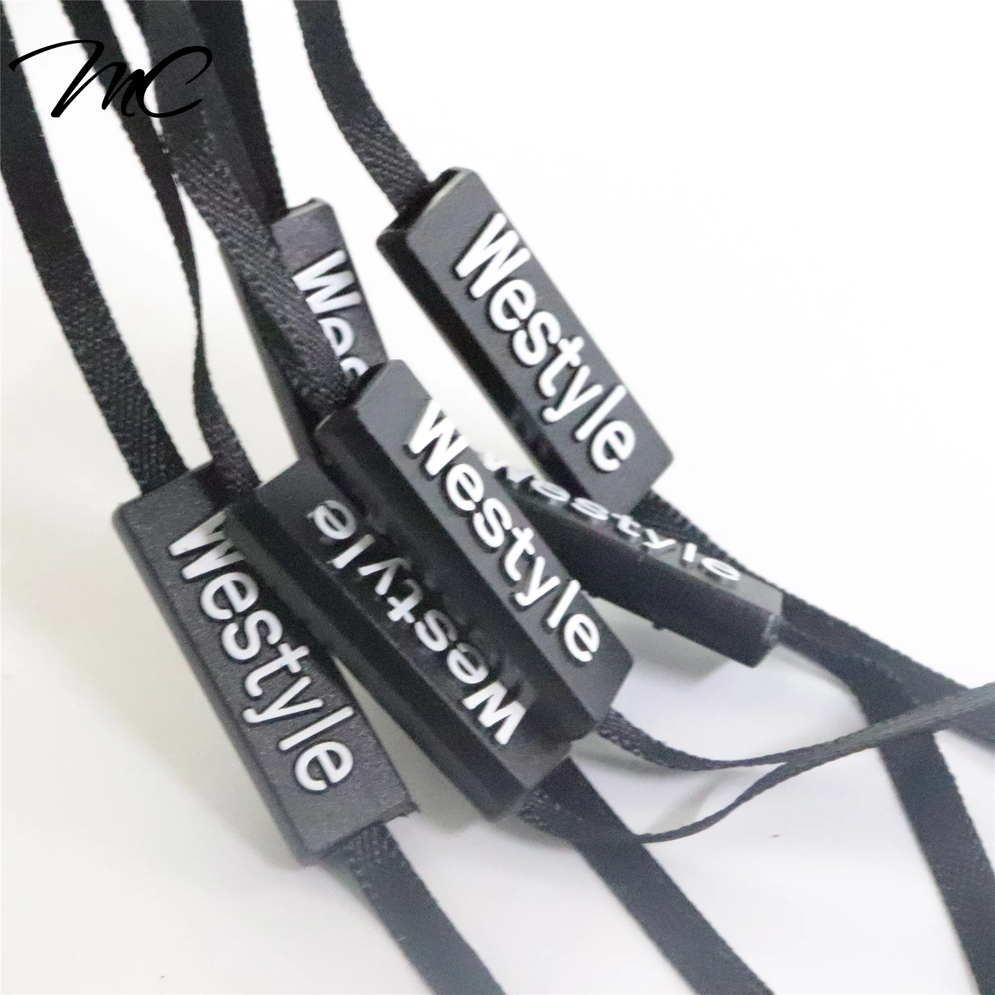 

New Product Custom Plastic Hang Tag String Loop With Brand Logo For Garment Clothing Tag