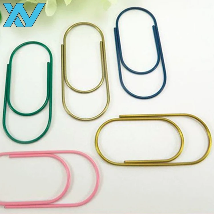 
Quality decorative PET coated metal colorful 50mm big paper clip 