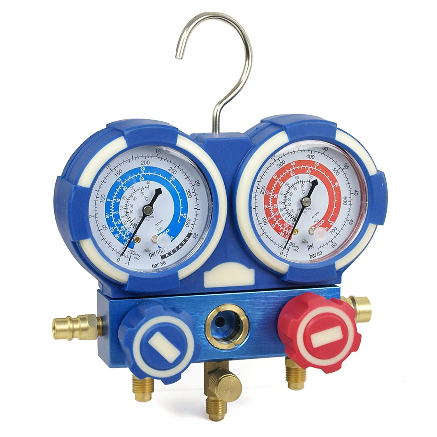 Car Air Conditioner System R134a Manifolds Gauge Pressure Gauge With