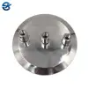 Stainless Steel SS304 Sanitary Tri Clamp End Cap With Three FNPT Threaded Ferrule