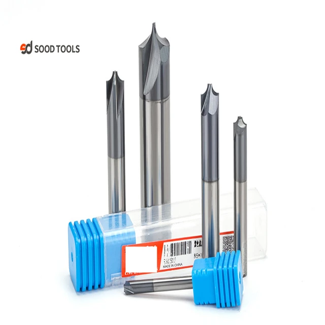 Solid Carbide Arc R Angle Chamfer Mill 2 And 4 Flutes Cnc Milling