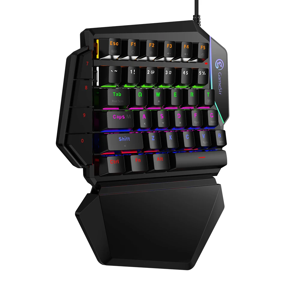 

GameSir GK100 One-handed Mechanical Gaming Keyboard, LED Backlit USB Wire Game Keypad for PUBG for FORTNIT, Black