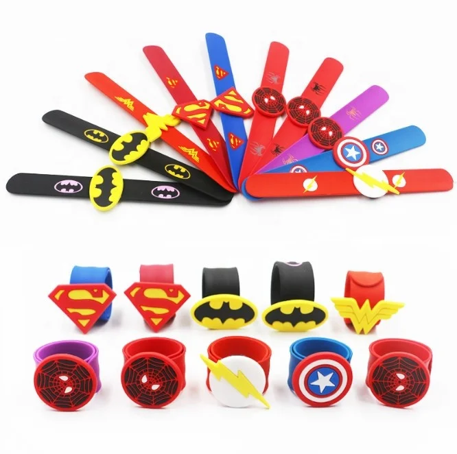 

Wholesale American Super Hero Identification Signs Custom Wristband Silicone Bangle Bracelet, Blue , red... picture show