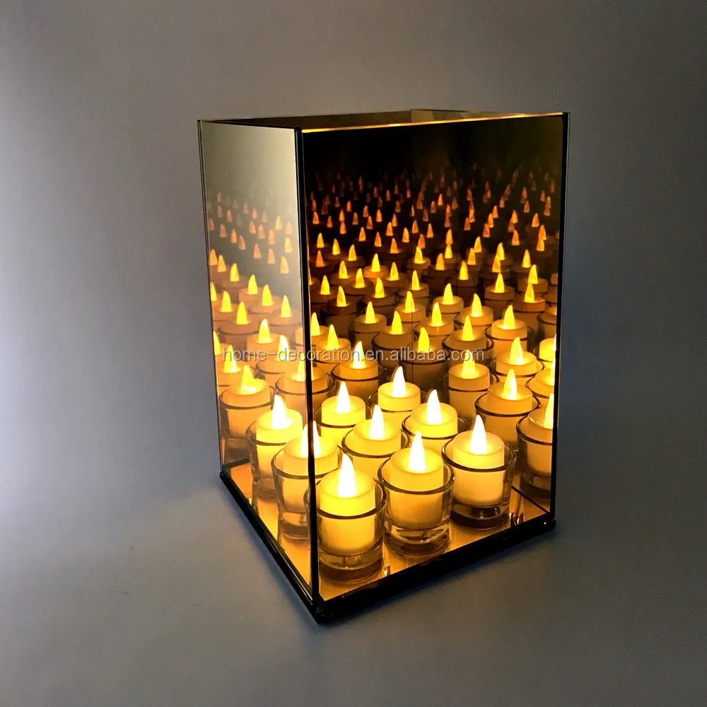 9 Lights Infinity Glass Tealight Cube Candle Holder Made In China Buy