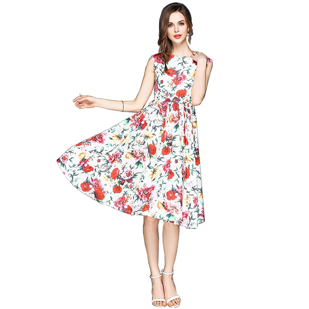 

Sleeveless Women Style Long Dress Hot Sale Summer Dress Casual, As picture