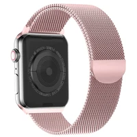 

38 42mm Mesh Loop Stainless Steel strap Metal Bracelet with Unique Magnetic Lock Replacement iwatch series 4 3 2 1 watch bands