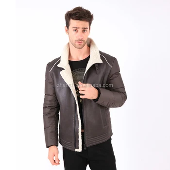 faux shearling jacket mens