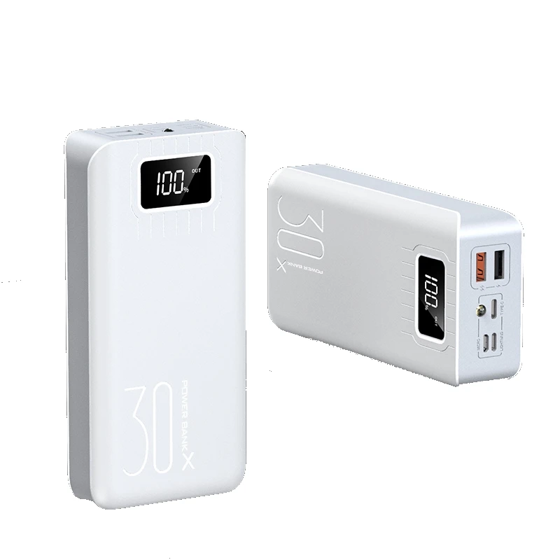High capacity powerbank 30000 mah  power banks multi ports 30000mah power bank with  led light and display
