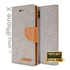 Original Brand Mercury Goospery Canvas Diary Leather Flip Case For iPhone X/XS XR