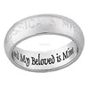 customized 925 silver names engraved wedding ring