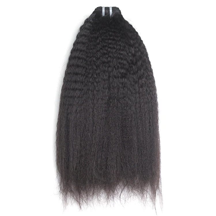 

100% unprocessed real raw virgin brazilian human kinky straight hair mink remy hair 8a grade virgin brazilian hair vendor, Natural color #1b