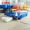 4 wheel conductor rail powered heavy load motorized rail guided flat car