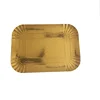 Gold round and rectangle paper cake plate paper cake tray paper plate for party