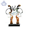 25.5cm African style Metal Sculpture Antique candle holder for home decoration