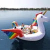 Large big giant unicorn / flamingo /peacock party island 6 person float in water out door