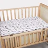 Factory wholesale amazon hot top quality eco-friendly stretchy 100% organic jersey cotton baby fitted crib bed sheet set