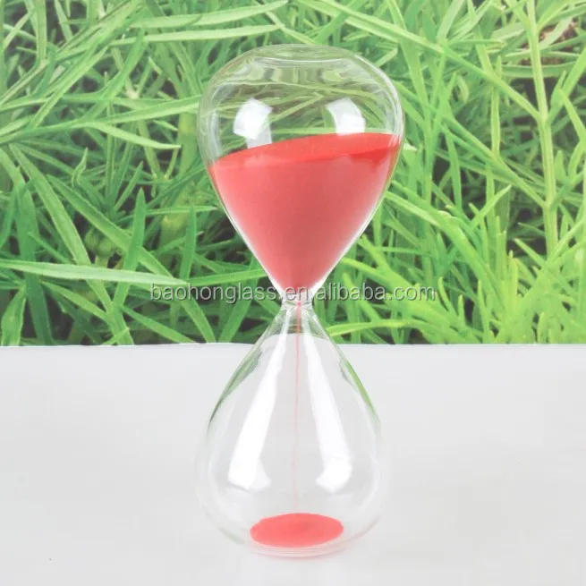 Sand Timer 15 Minute Solid Glass Nice Egg Shape Home Decoration And