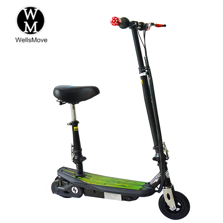 

Wellsmove cheap kids electric scooter foldable, Black/ white/blue